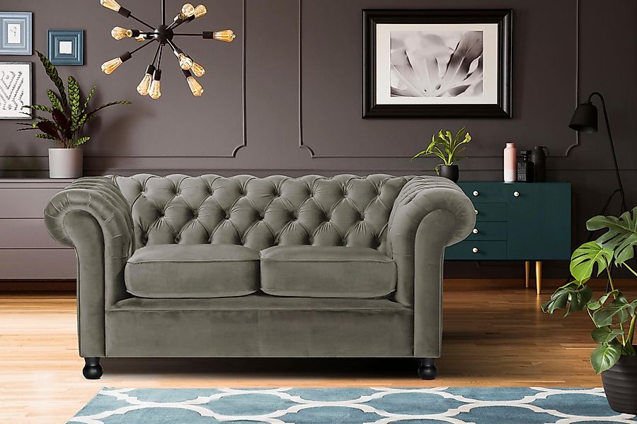 Home affaire Chesterfield-Sofa Chesterfield Home 2-Sitzer, günstig online kaufen
