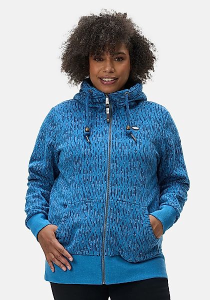 Ragwear Sweatjacke "Neska Print Zip Plus", Cooler Damen Zip-Hoodie mit Kapu günstig online kaufen