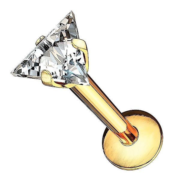Taffstyle Piercing-Set Lippenpiercing Dreieck Kristall Labret günstig online kaufen