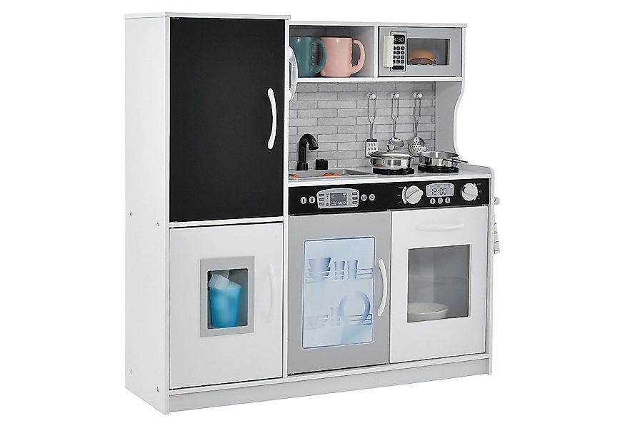 COSTWAY Spielküche Kinderküche, mit Zubehör & Tafel günstig online kaufen