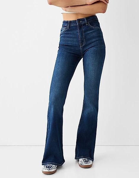 Bershka Jeans-Schlaghose Bskteen 42 Marinenblau günstig online kaufen