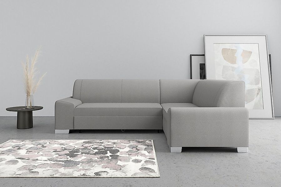 DOMO collection Ecksofa "Anzio in kubischer Formensprache, flache Armlehnen günstig online kaufen