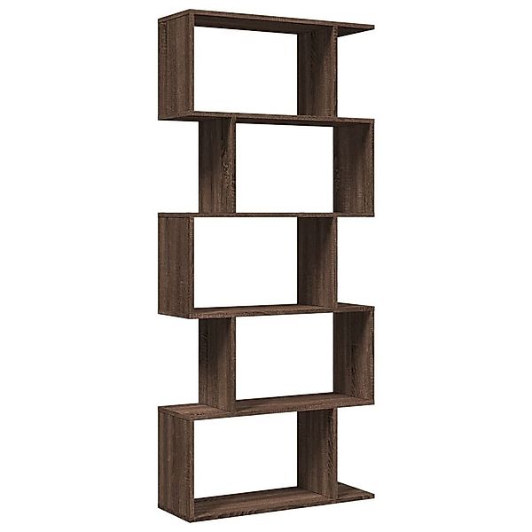 vidaXL Bücherregal Raumteiler-Bücherregal 5 Etagen Braun günstig online kaufen
