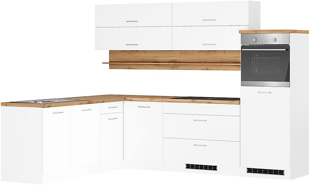 KOCHSTATION Winkelküche KS-Milan, optional mit Muldenlüfter, günstig online kaufen