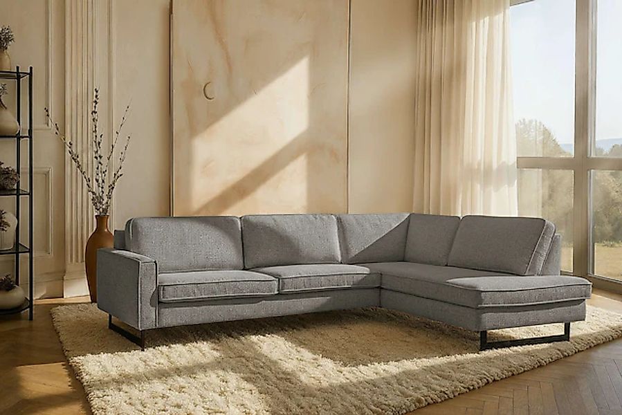 Home affaire Ecksofa »Pinto, 290 cm, Cord, Chenille, Lederoptik, Ottomane l günstig online kaufen