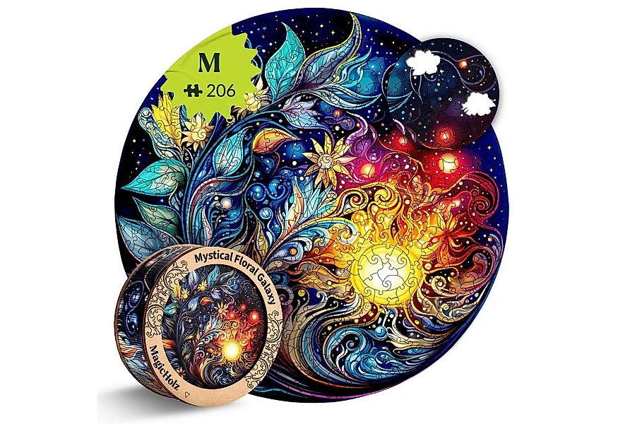 MagicHolz Puzzle MagicHolz Mystische Blumen Galaxie Mandala Holzpuzzle, 458 günstig online kaufen