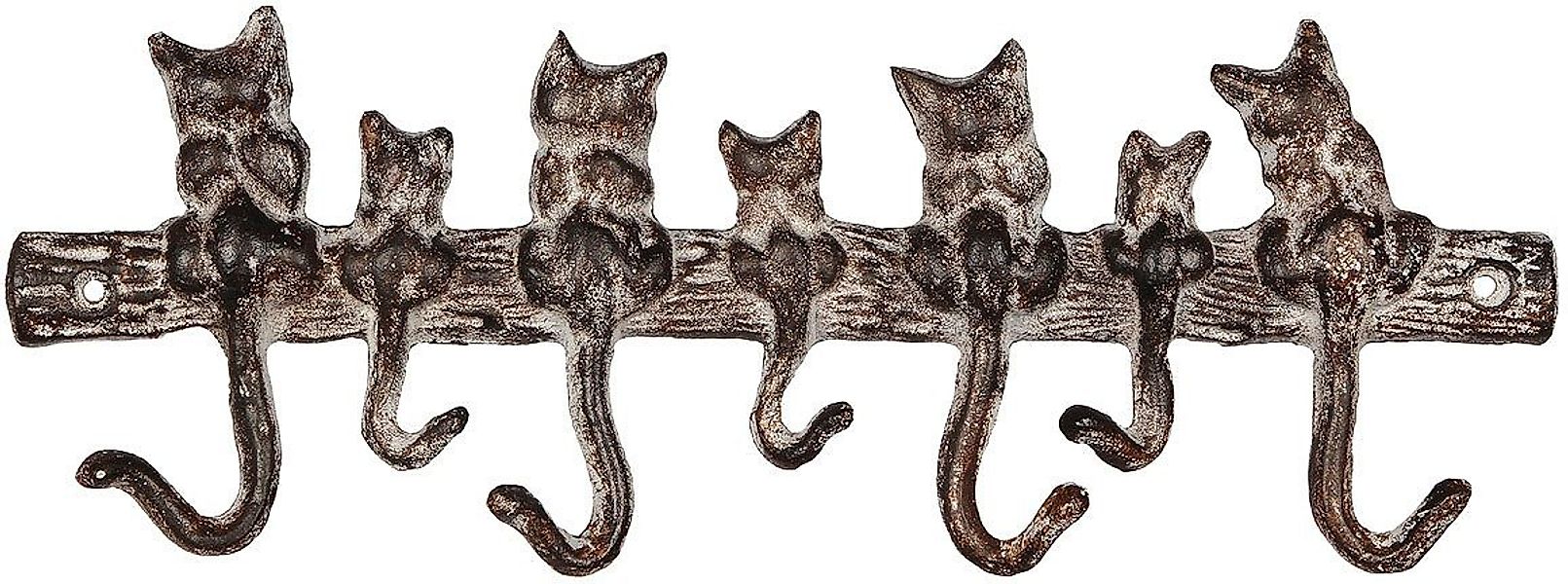 Ambiente Haus Wandhaken Haken aus Gusseisen - 7 Katzen, (1-St) günstig online kaufen
