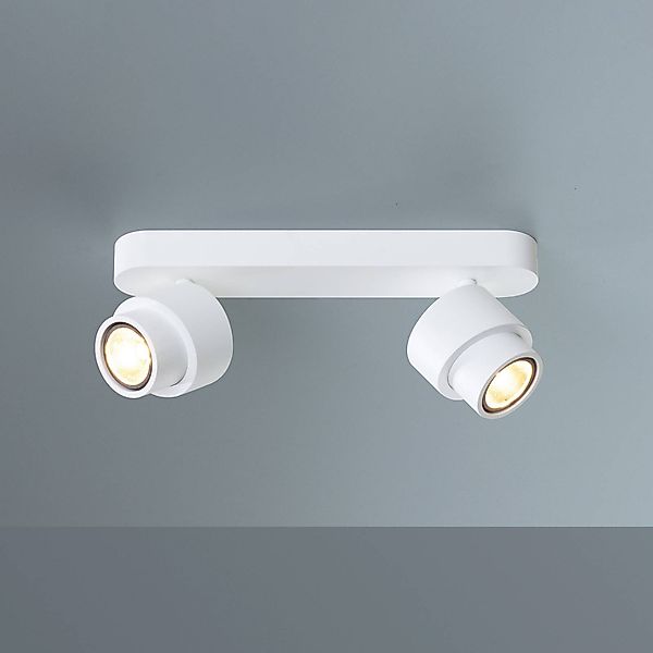 LED-Strahler BRUSH, weiß, 30 cm, 2-flg. Metall, dim, 2.700 K günstig online kaufen