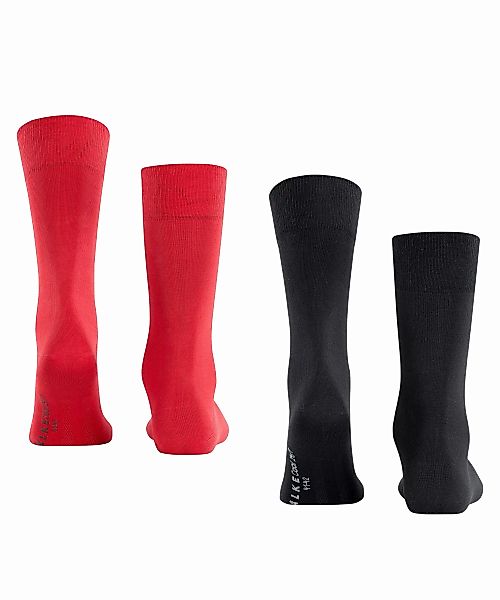FALKE Cool 24/7 2-Pack Herren Socken, 41-42, Rot, Uni, Baumwolle, 13050-828 günstig online kaufen