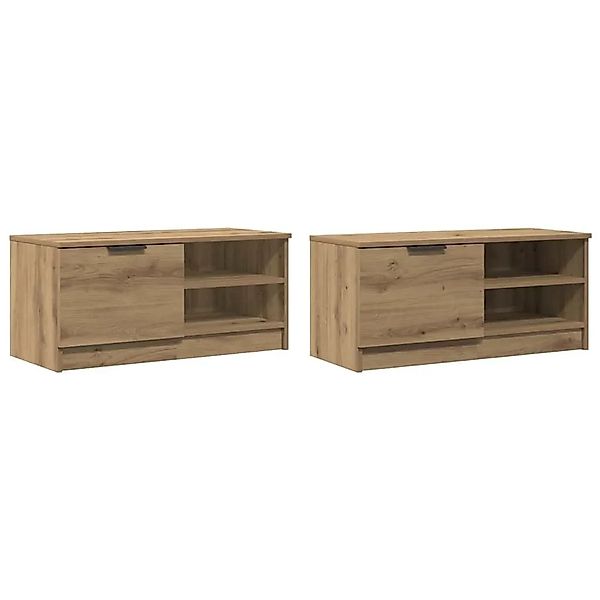 vidaXL TV-Schränke 2 Stk Artisan-Eiche 80x35x36,5cm Holzwerkstoff 856857 günstig online kaufen