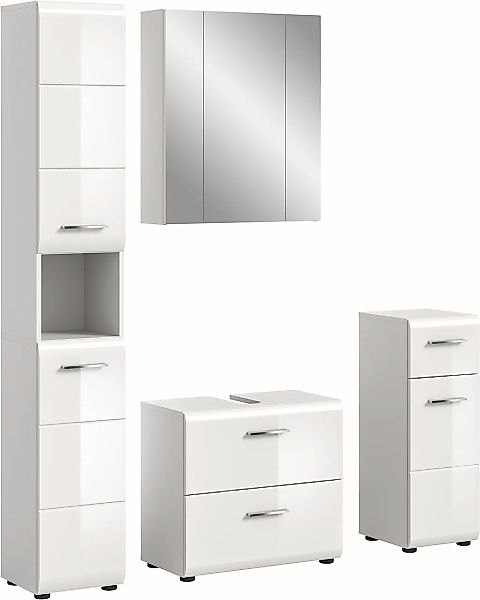 INOSIGN Badezimmer-Set, (Set, 4 St.), Florenz, Badkombination 4-tlg., Weiß günstig online kaufen