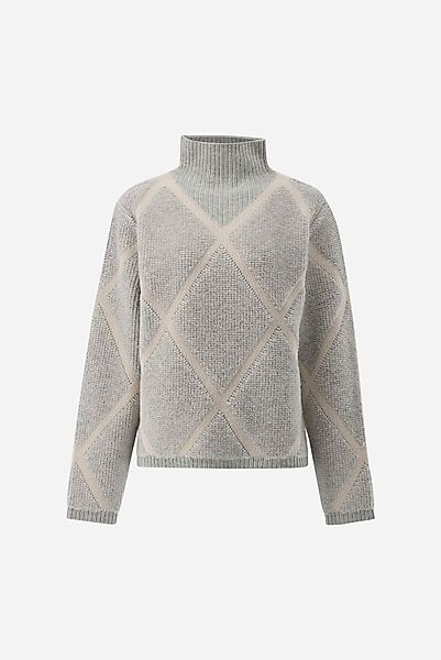 Rollkragenpullover mit 3D-Jacquard günstig online kaufen