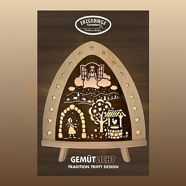 Weigla LED Dekolicht »Frau Holle, BxHxT: 30x32x6 cm« E14 Weihnachtsdeko aus günstig online kaufen
