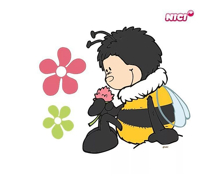 Wandtattoo Kinderzimmer NICI - Hummel mit Blume günstig online kaufen