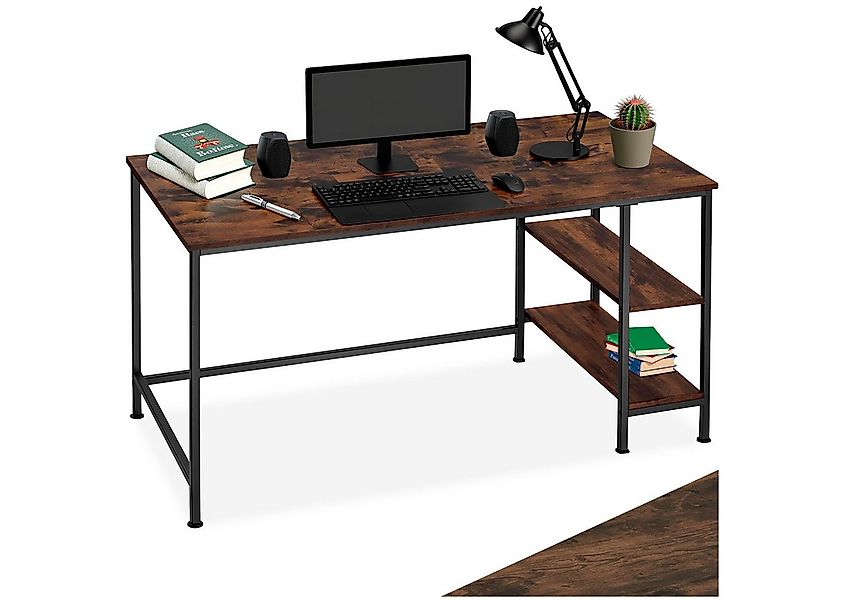 tectake Schreibtisch Computertisch Donegal 140x60x76,5cm (1-St., 1 tlg), Sc günstig online kaufen