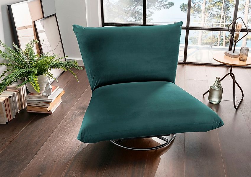 Home affaire Drehsessel "Cremona" 360 drehbar mit Metallfuß günstig online kaufen