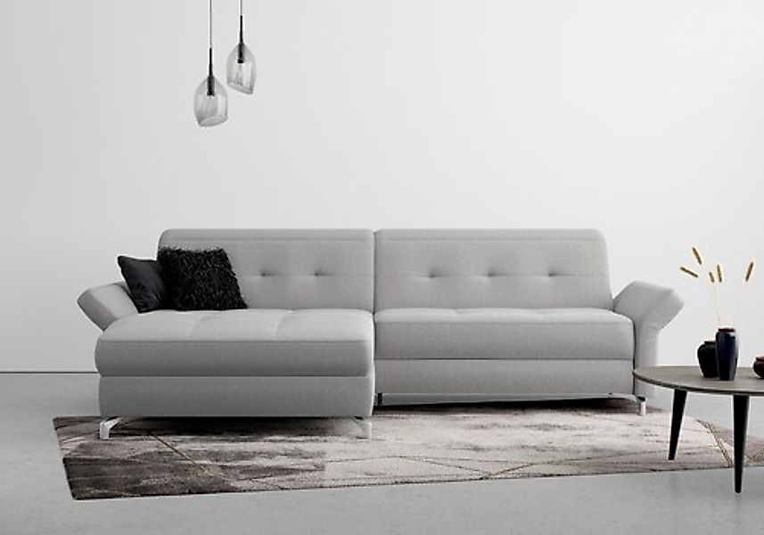 Home affaire Ecksofa »Maredo L-Form« Federkern, wahlweise auch mit Kopfteil günstig online kaufen