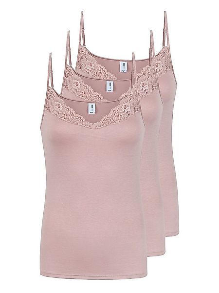 Pompadour Achseltop 3er Pack Damen Spaghettitop Temptation (Packung, 3-St) günstig online kaufen