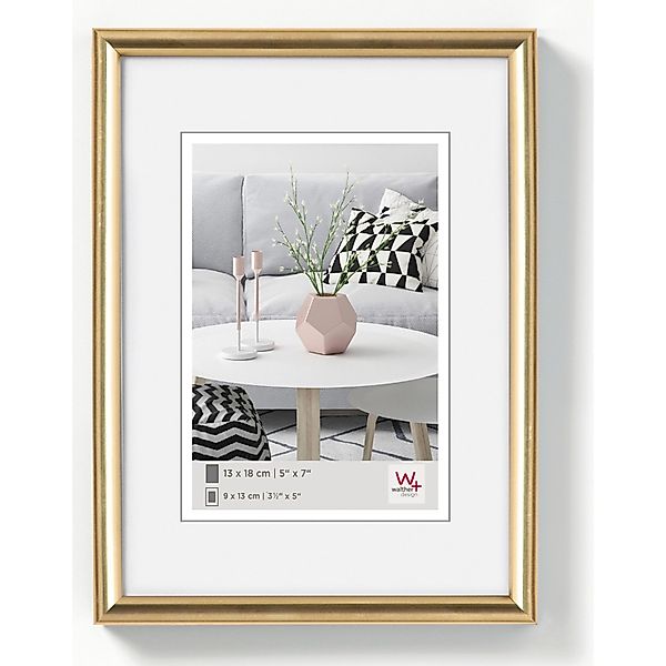 walther design Galeria Kunststoff Bilderrahmen  18x24 cm Gold günstig online kaufen