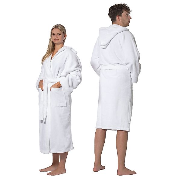 ZOLLNER Unisex-Bademantel, 100% Polyester-Velours, Klettverschluss, 100% günstig online kaufen