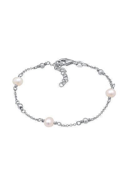 Elli Perlenarmband Erbskette Kugeln Süßwasserzuchtperle 925er günstig online kaufen