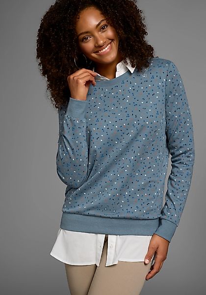 KangaROOS Sweatshirt, Langarm, bedruckt, Rundhalsausschnitt, aus Interlockm günstig online kaufen