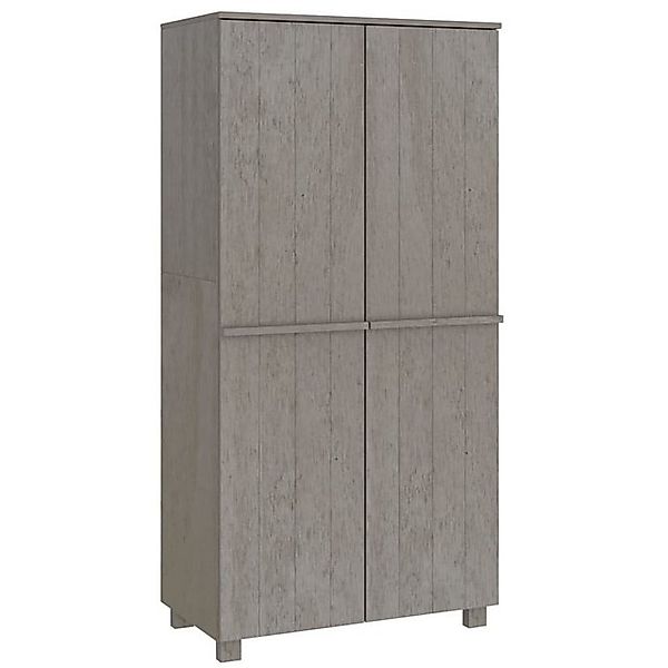 vidaXL Kleiderschrank Kleiderschrank Hellgrau 89x50x180 cm Massivholz Kiefe günstig online kaufen