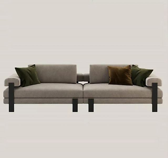 JVmoebel 2-Sitzer Grau Sofa 2 Sitzer Textil Holz Modern Polster Couch Desig günstig online kaufen