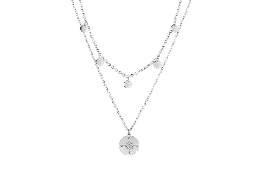 Kim Johanson Schmuckset Kompass, mit Plättchen- & Kompassanhänger, Edelstah günstig online kaufen