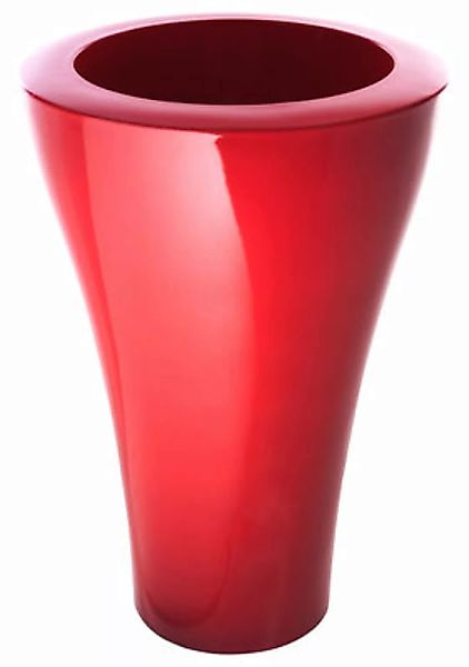 Blumentopf Ming High plastikmaterial rot lackiert - Serralunga - Rot günstig online kaufen