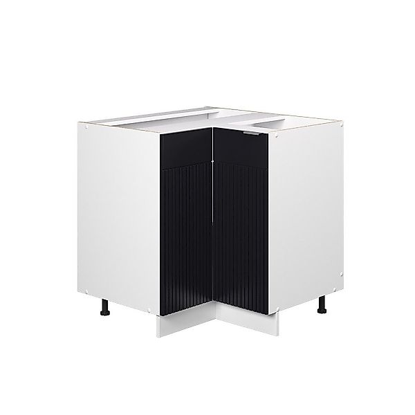 Vicco Eckunterschrank Fame-Line, Schwarz gestreift/Weiß, 80.5 günstig online kaufen