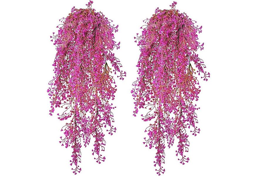 Kunstblume 4 Stück Künstliche Blumen an der Wand,80cm Künstliche Hängepflan günstig online kaufen