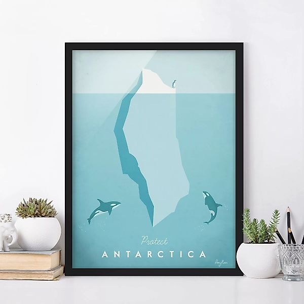 Bild mit Rahmen Tiere - Hochformat Reiseposter - Antarktis günstig online kaufen