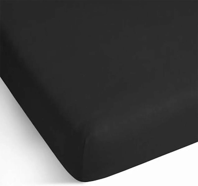 Aspero® Baumwoll-Spannbettlaken Natal Bettlaken schwarz Gr. 90-100 x 200 günstig online kaufen