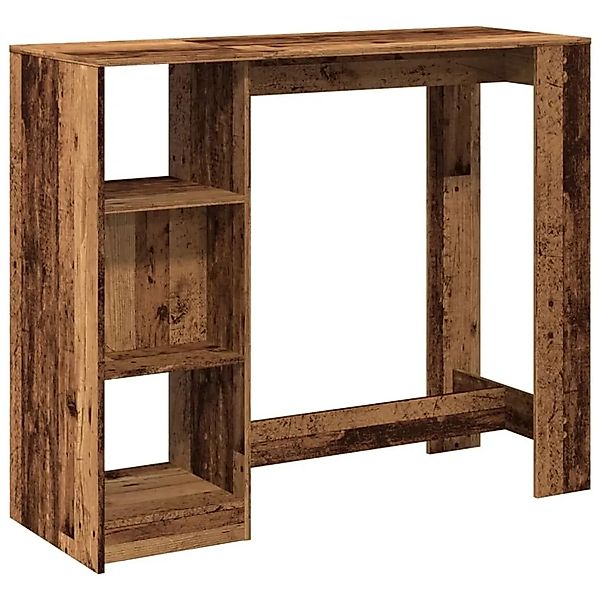 vidaXL Bartisch mit Regal Altholz-Optik 124x46x103,5 cm Holzwerkstoff 85439 günstig online kaufen