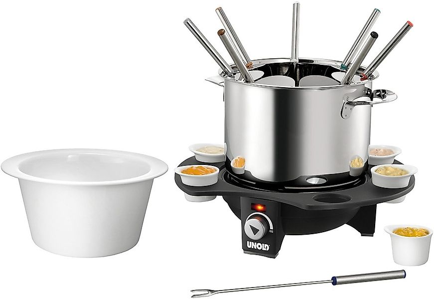 Unold Elektro-Fondue "Élégance 48645" mit sechs Saucen-Töpfchen günstig online kaufen