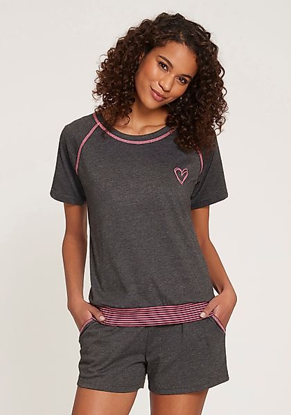 Vivance Dreams Shorty, (2 tlg.), mit dekorativen Flatlock-Nähten in Neonfar günstig online kaufen
