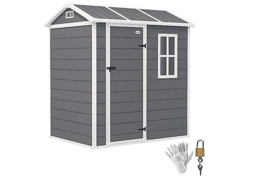 Outsunny Gerätehaus 2,1m², mit Satteldach, Boden, Fenster, abschließbarer T günstig online kaufen