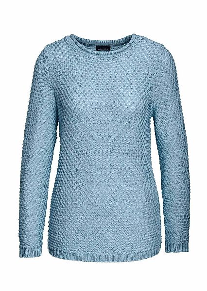 GOLDNER Strickpullover "Kurzgröße Pullover mit schönem Ajourmuster" günstig online kaufen