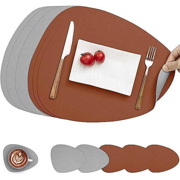 Coonoor Platzset Tischset, Kunstleder, abwischbar, (6-St), günstig online kaufen