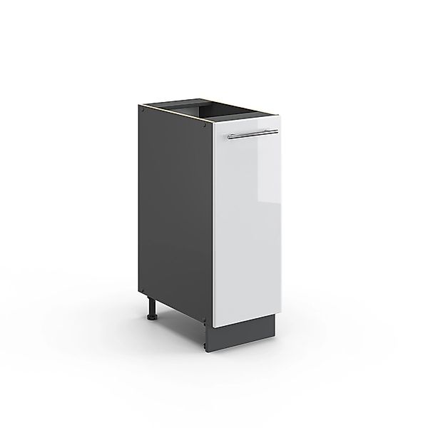 Vicco Apothekerschrank Fame-Line, Weiß Hochglanz/Anthrazit, 30 cm ohne Arbe günstig online kaufen