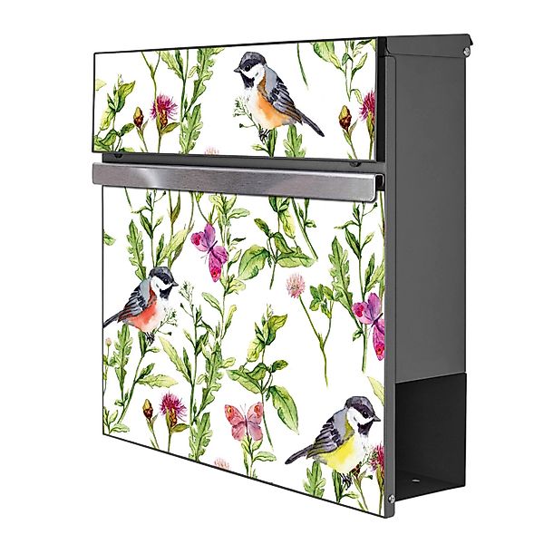 Banjado Briefkasten Anthrazit 37x37x10.5cm Groß / Inkl. Montagematerial & 2 günstig online kaufen