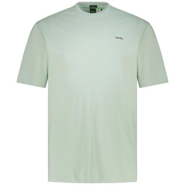 BOSS GREEN Rundhalsshirt Tee mit gummiertem Kontrast-Logo günstig online kaufen