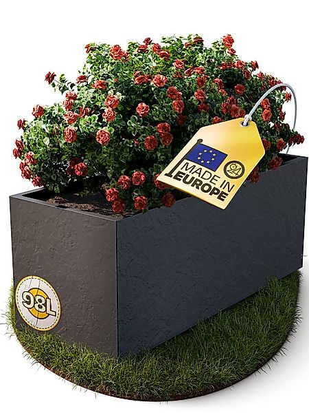 ONDIS24 Pflanzkübel Blumenkübel Blumentopf Vulkan 100cm Vulkan/Basalt Optik günstig online kaufen