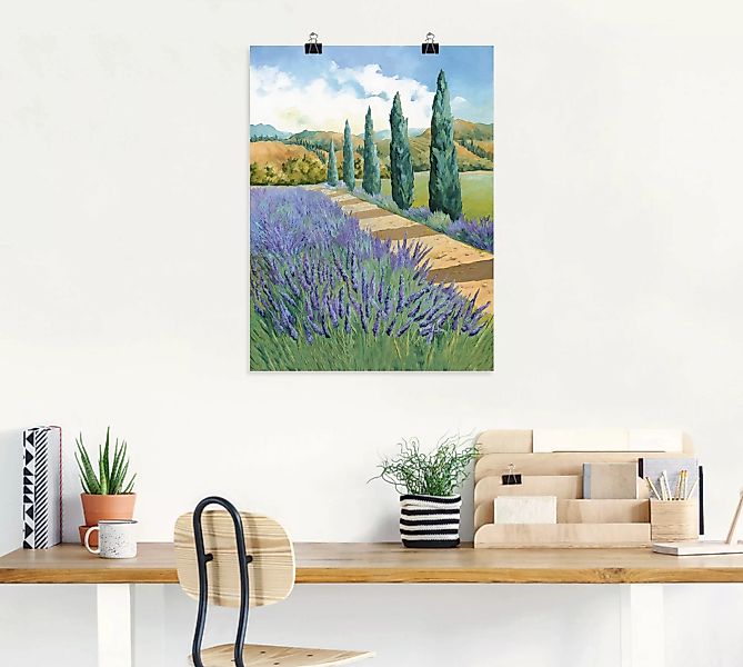 Artland Poster "Weg durchs Lavendelfeld", Felder, (1 St.) günstig online kaufen