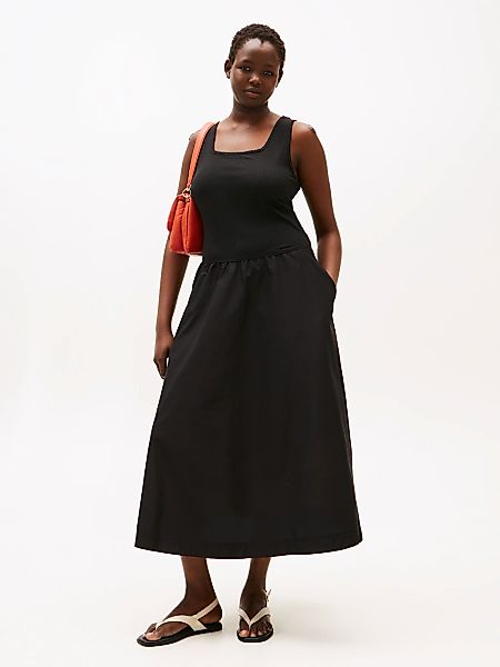 Tommy Hilfiger Curve Sommerkleid "CRV 5X2 RIB MIDI MIX F&F DRS" günstig online kaufen