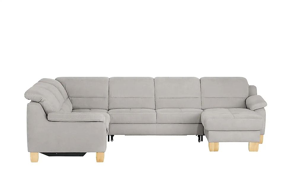 meinSofa Wohnlandschaft aus Mikrofaser Hanna ¦ grau ¦ Maße (cm): B: 322 H: günstig online kaufen