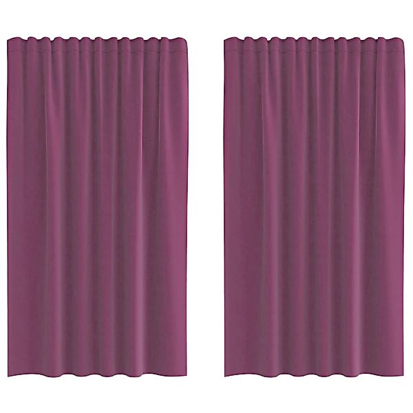 vidaXL Voile Vorhänge mit Stangentaschen 2 Stk Lila 4102202 günstig online kaufen
