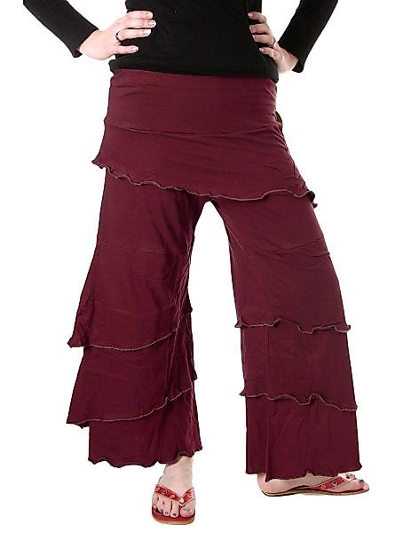Vishes Haremshose Lagenlook Schlaghose aus Baumwolle günstig online kaufen