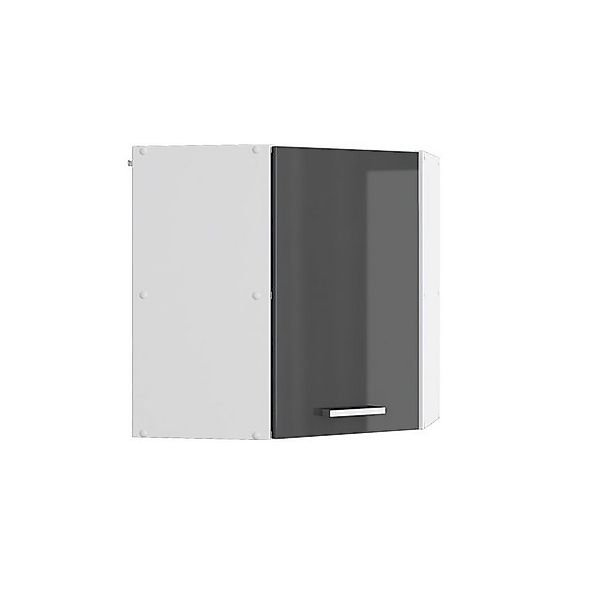 Vicco Eckhängeschrank R-Line Küchen-Eckschrank Anthrazit Hochglanz/Weiß 57 günstig online kaufen